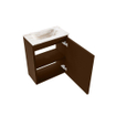 MONDIAZ TURE-DLUX 40cm toiletmeubel Rust. EDEN wastafel Frappe positie midden. Zonder kraangat. SW1102956