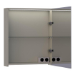 BRAUER Impress Deluxe spiegelkast - 60x70x15cm - interne en externe verlichting - 1 rechtsdraaiende dubbelzijdige spiegeldeur mat taupe SW371789