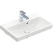 Villeroy en boch Avento meubelwastafel 55x37cm 1 kraangat met overloop wit SW59859