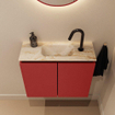 MONDIAZ TURE-DLUX 60cm toiletmeubel Fire. EDEN wastafel Frappe positie midden. Met 1 kraangat. SW1102734
