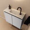 MONDIAZ TURE-DLUX 60cm toiletmeubel Plata. EDEN wastafel Ostra positie midden. Met 1 kraangat. SW1104984