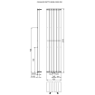 Plieger Cavallino Retto designradiator verticaal enkel middenaansluiting 2000x450mm 999W wit 7255304