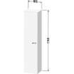 Duravit XBase badkamerkast 40x35.8x176cm 1 deur Standaard greep Grafiet SW444271