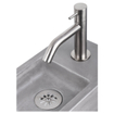 Differnz Ravo fonteinset - 38.5x18.5x9cm - Rechthoek - 1 kraangat - Gebogen matte chromen kraan - beton lichtgrijs SW705501