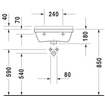 Duravit Starck 3 Med wastafel 50x36cm zonder kraangat zonder overloop wit 0312711