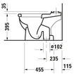 Duravit Starck 3 closet staand 370x430x655mm diepspoel wit 0314218