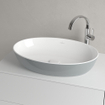 Villeroy & Boch Artis opzetwastafel ovaal 61x41x12.5cm zonder kraangat zonder overloop french linen SW68831