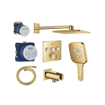 Grohe Grohtherm regendoucheset inbouw - hoofddouche vierkant - handdouche vierkant - cool sunrise SW1235153
