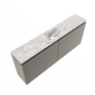 MONDIAZ TURE-DLUX 120cm toiletmeubel Smoke. EDEN wastafel Glace positie midden. Zonder kraangat. SW1103587