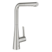 GROHE Zedra Keukenkraan - l uitloop - supersteel geborsteld SW479457