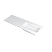 INK Faktor wastafel - 140x45x1.5cm - 1 wasbak rechts - 1 kraangat - polystone wit mat SW207298