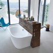 Duravit Cape Cod half vrijstaand bad - 190x90x64cm - DuraSolid - wit 0300898