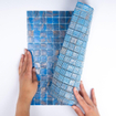 The Mosaic Factory Amsterdam mozaïektegel 2x2x0.4cm voor wand en vloer voor binnen en buiten vierkant Glas Blauw SW62142