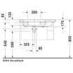 Duravit Durastyle wastafel 80x48cm 1 kraangat overl. wgliss wit SW54162