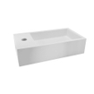 Wiesbaden Solid surface fontein links 40 x 22 x 10 cm mat wit SW102827