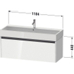 Duravit Ketho 2 wastafelonderbouwkast met 1 lade voor enkele wastafel 118.4x46x44cm met greep antraciet grafiet supermat SW772971