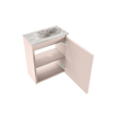 MONDIAZ TURE-DLUX 40cm toiletmeubel Rosee. EDEN wastafel Glace positie rechts. Zonder kraangat. SW1103454