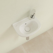 Villeroy en Boch O.novo Compact fontein 36x27,5cm met overloop en doortikbaar kraangat wit 0124116