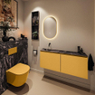 MONDIAZ TURE-DLUX 120cm toiletmeubel Ocher. EDEN wastafel Lava positie links. Zonder kraangat. SW1103897