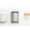 Brabantia Bo Hi Afvalemmer - 12 liter - kunststof binnenemmer - matt steel fingerprint proof SW1117403