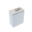 MONDIAZ TURE-DLUX 40cm toiletmeubel Clay. EDEN wastafel Glace positie rechts. Met 1 kraangat. SW1103186