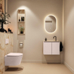 MONDIAZ TURE-DLUX 60cm toiletmeubel Rosee. EDEN wastafel Frappe positie midden. Met 1 kraangat. SW1102947