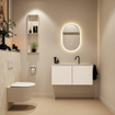 MONDIAZ TURE-DLUX 100cm toiletmeubel Talc. EDEN wastafel Ostra positie midden. Met 1 kraangat. SW1104655