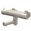 IVY Bond Badthermostaatkraan opbouw - draaibare baduitloop - omstel - Cooltouch - Geborsteld nickel PVD SW1031090
