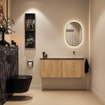 MONDIAZ TURE-DLUX 120cm toiletmeubel Washed Oak. EDEN wastafel Lava positie rechts. Zonder kraangat. SW1104123