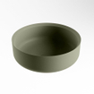Mondiaz Coss Waskom - 36x36x13cm - rond - opbouw - Solid surface - Army SW643471
