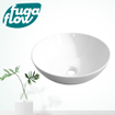 FugaFlow Efficiente Arredo Waskom opbouw - 38.5x38.5x14cm - zonder overloop - rond - keramiek - glanzend wit SW1123509