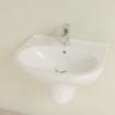 Villeroy en Boch O.novo wastafel 60x49cm met overloop 1 kraangat ceramic+ wit 0124127