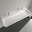 Villeroy & Boch Memento 2.0 wastafel onderzijde geslepen 120x47cm zonder overloop 2 kraangaten ceramic+ wit SW358465