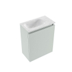 MONDIAZ TURE-DLUX 40cm toiletmeubel Greey. EDEN wastafel Opalo positie links. Met 1 kraangat. SW1104316