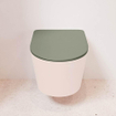 MONDIAZ LAVIE wandclosetpack - 36x53cm - diepspoel - rimless - Rosee (roze) - softclose - quick-release - toiletzitting - Army (groen) SW1208576