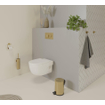 Fortifura Calvi toiletborstelhouder - gesloten model - wand - rond - Geborsteld Messing PVD (Goud) OUTLETSTORE STORE32465