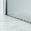 Wiesbaden Slim inloopdouche 100x200cm 8mm nano glas gedeeltelijk mat rookglas chroom SW443437