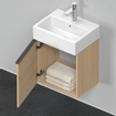 Duravit D-Neo wastafelonderkast 43.4x44x32.2cm Linksdraaiend 1 deur Natuur eiken Mat SW640742