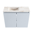 MONDIAZ TURE-DLUX 60cm toiletmeubel Clay. EDEN wastafel Frappe positie links. Zonder kraangat. SW1102684