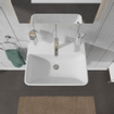 Duravit Me by starck wastafel 60x46 cm. 1x kraangat met overloop wit 0293424
