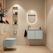 MONDIAZ TURE-DLUX 80cm toiletmeubel Greey. EDEN wastafel Frappe positie links. Met 1 kraangat. SW1102793
