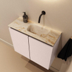 MONDIAZ TURE-DLUX 60cm toiletmeubel Rosee. EDEN wastafel Frappe positie rechts. Zonder kraangat. SW1102936