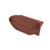 Arcqua Havana Halfvrijstaand Bad - 170x80cm - rechts - mat terracotta SW1224218