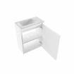 MONDIAZ TURE-DLUX 40cm toiletmeubel Talc. EDEN wastafel Opalo positie links. Met 1 kraangat. SW1104154
