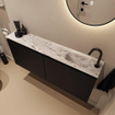 MONDIAZ TURE-DLUX 120cm toiletmeubel Urban. EDEN wastafel Glace positie rechts. Met 1 kraangat. SW1103140