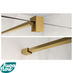 FugaFlow Eccelente Vetro inloopdouche badkamer verlengde stabilisatiestang 200cm los incl.bevestigingsmaterialen - geborsteld messing SW1123728