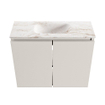 MONDIAZ TURE-DLUX 60cm toiletmeubel Linen. EDEN wastafel Frappe positie midden. Zonder kraangat. SW1102842