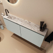 MONDIAZ TURE-DLUX 120cm toiletmeubel Greey. EDEN wastafel Glace positie links. Met 1 kraangat. SW1103300