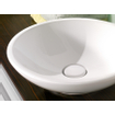 Villeroy & Boch Loop en Friends opzetwastafel met plug met keramische afdekking O43cm met overloop wit 1020117
