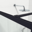 Saniclass Bellini Inloopdouche - 90x200cm - veiligheidsglas - mat zwarte lijst rondom - anti kalk SW238207